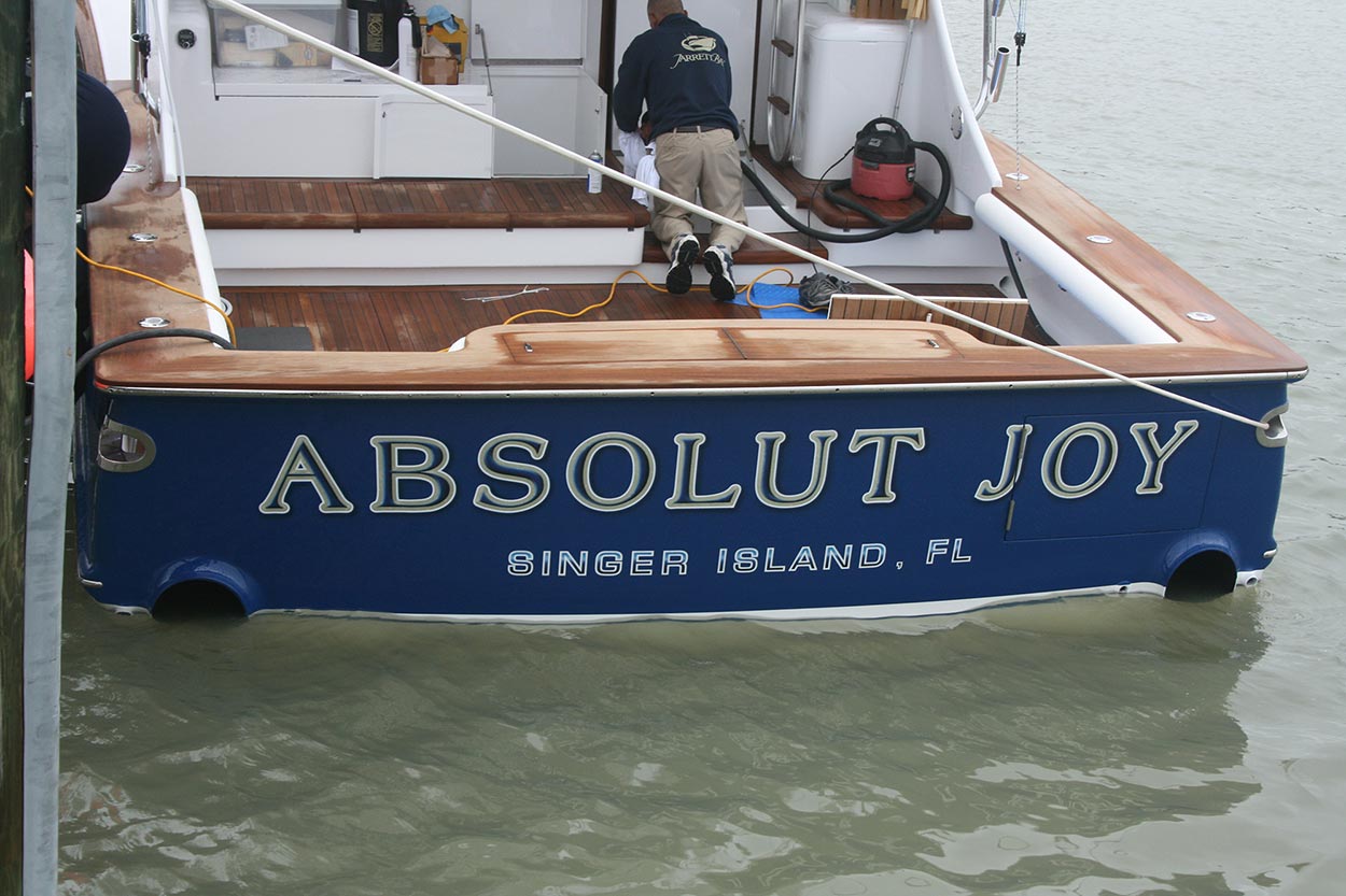 BOATS TRANSOM ARTWORK PAINTING EVERETT NAUTICAL DESIGNS