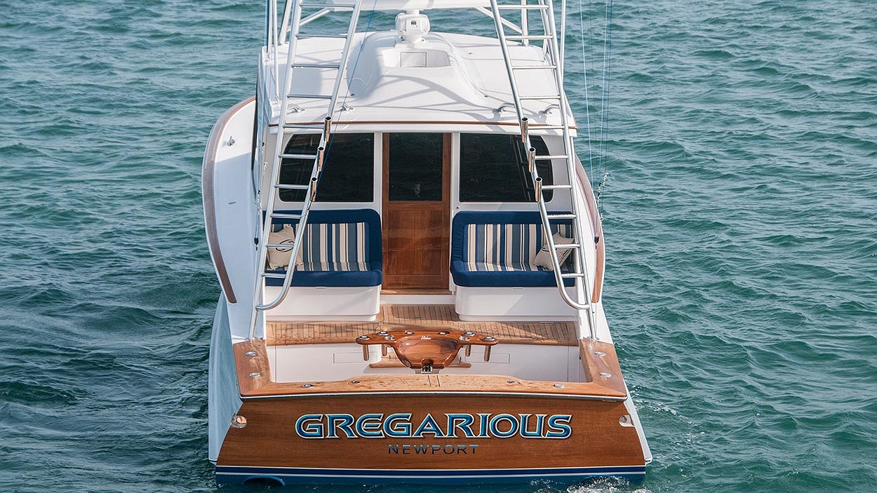Gregarious, Newport Boat Transom BOATS TRANSOM ARTWORK PAINTING