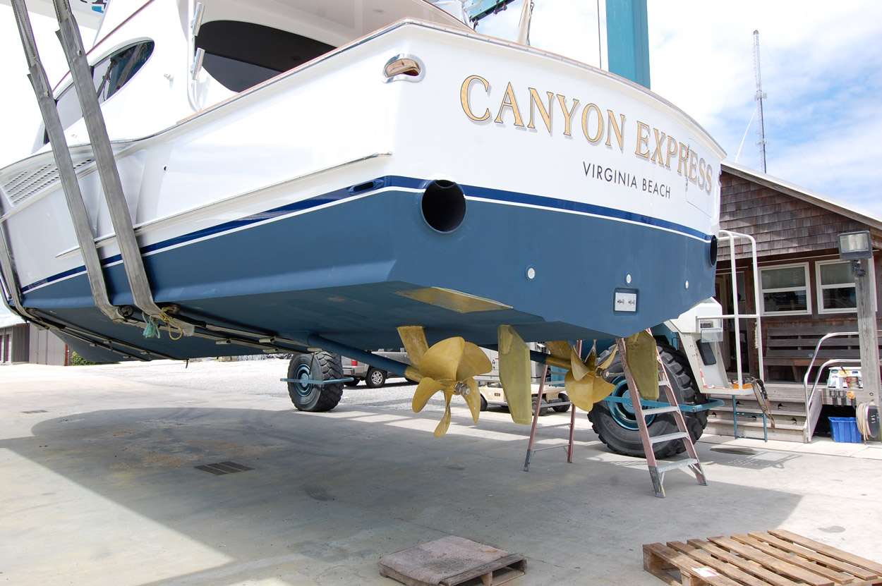 Canyon Express, Virginia Beach Boat Transom BOATS TRANSOM ARTWORK PAINTING EVERETT NAUTICAL